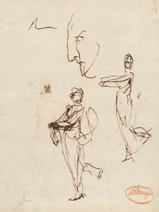 Studio di due figure e un volto da George Romney