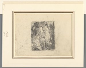 Due figure femminili tra gli alberi da George Romney