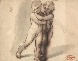 Due bambini nudi da George Romney