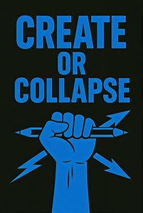 CREARE O COLLASSARE, 2025 (acrilico su tela)