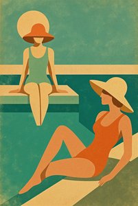 Ease in the Present, 2025 (acrilico su tela) da George Rosaly