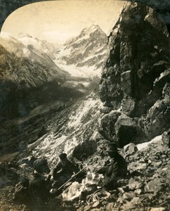 Monte Cook, e il ghiacciaio e la valle di Hooker, Nuova Zelanda, c1909