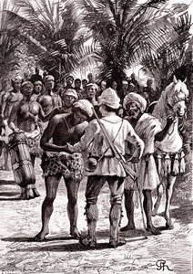 Esploratore nei grandi laghi del Sudan. 1888 (incisione) da George Roux