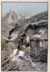 Persona sulla locomotiva (pagina 435) in "Testamento di un eccentrico" di Jules Verne
