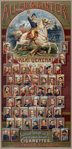 La serie dei grandi generali per Allen & Ginter Cigarettes Brands
