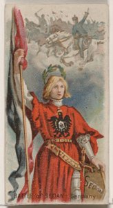 Battaglia di Sedan, Germania, dalla serie Holidays N80 per sigarette Duke, 1890 da George S. Harris and Sons