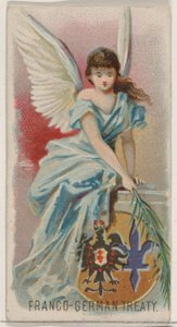 Trattato Franco-Tedesco, dalla serie Holidays N80 per sigarette Duke, 1890 da George S. Harris and Sons