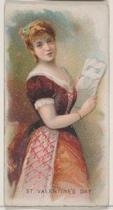 San Valentino, Stati Uniti, dalla serie Holidays N80 per sigarette Duke, 1890