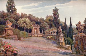 Terrazza superiore, Villa Imperiale, Genova, 1900 da George Samuel Elgood
