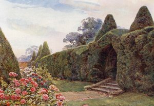 Arco di tasso a Brickwall, Sussex (litografia a colori) da George Samuel Elgood