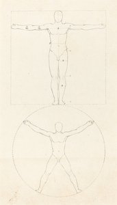 Cerchio e quadrato della figura umana da George Scharf after John Flaxman