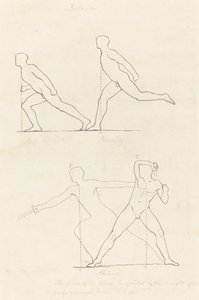 Prepararsi a correre; Correre; Colpire da George Scharf after John Flaxman