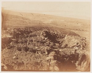 Vista dal Redan verso il burrone di Vorontsov da George Shaw Lefevre