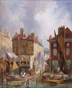 Mercato di Hungerford, Westminster, Londra, c. 1810 da George Shepheard