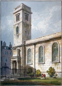 Chiesa di All Hallows, Lombard Street, Londra, 1811 da George Shepherd