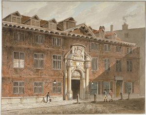 Facciata ovest di Blackwell Hall, King Street, City of London, 1811 da George Shepherd
