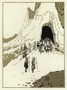 Il popolo partì per trovare i giganti, presto arrivarono alla loro caverna da George Sheringham