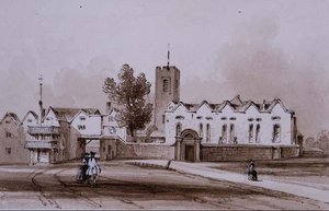 Scuola e Cappella di Highgate, c.1840 da George Sidney Shepherd
