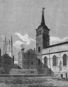 Chiesa di San Pietro, Cornhill, Città di Londra da George Sidney Shepherd
