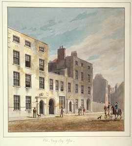 Il vecchio ufficio pagamenti della Marina, Old Broad Street, Città di Londra, 1811 da George Sidney Shepherd
