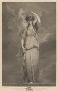 Finestra occidentale della cappella, New College Oxford: Le Virtù - Giustizia da George Siegmund Facius