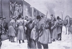 Partenza delle truppe russe per l