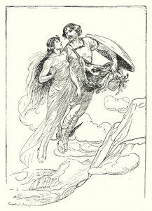 Perseo: "Perseo sollevò la sua bella Andromeda tra le braccia e fuggì con lei sulla cima della scogliera" da George Soper
