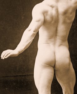 Eugen Sandow, in posa classica greco-romana (dettaglio)