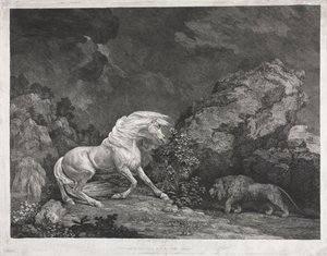 Un cavallo spaventato da un leone, 1777