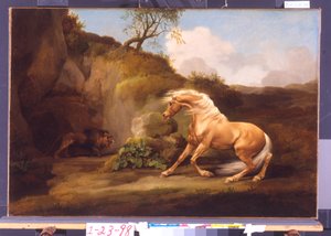Un cavallo spaventato da un leone, c.1790-5