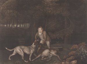 [Freeman, Custode del Conte di Clarendon, con un segugio e una cerva ferita]: ripubblicato dopo la morte di Stubbs con il titolo: Morte della cerva da George Stubbs
