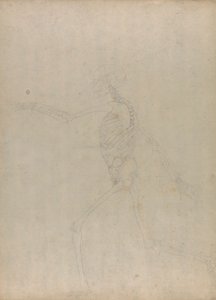 Scheletro umano, vista laterale (Studio per una figura chiave di una tavola non pubblicata che mostra i visceri addominali) da George Stubbs