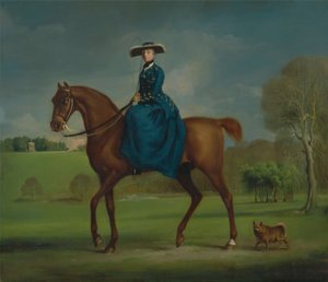 La contessa di Coningsby in costume da caccia di Charlton da George Stubbs