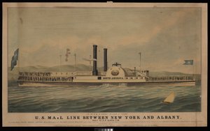 Linea postale degli Stati Uniti tra New York e Albany ogni giorno alle 5 del pomeriggio da George T. (after) Sanford