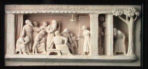 La liberazione di Pietro, prodotta da Doulton & Co., c.1872-82 da George Tinworth