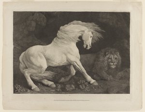 Un cavallo spaventato da un leone, dopo George Stubbs