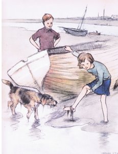 Vicky e Bill con Rosie, da Mudlarks pubblicato da Collins