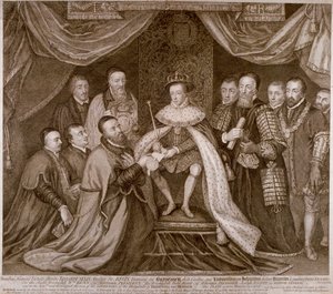 Edoardo VI firma una carta che dona Bridewell alla Città di Londra per una casa di lavoro, 1552