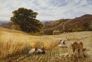 Tempo di raccolta vicino a Holmbury Hill, Surrey da George Vicat Cole