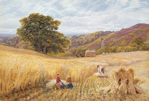 Tempo di raccolta vicino a Holmbury Hill, Surrey da George Vicat Cole