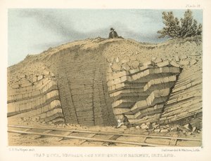 Trap Dyke, Dundalk and Enniskillen Railway, Irlanda (incisione a colori)