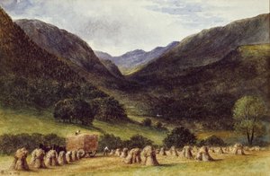 Tempo di raccolta, Llyn Crafnant, Galles del Nord, 1869