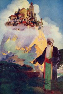 Sulla cima della collina si trova uno dei palazzi più deliziosi, illustrazione da 