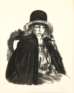 Jean con un cappello nero, 1923-24 da George Wesley Bellows