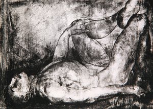 Uomo Sulla Schiena, Nudo, c.1916 da George Wesley Bellows