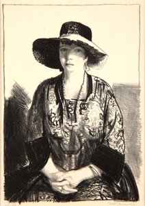 Il cappello nero, 1921 da George Wesley Bellows