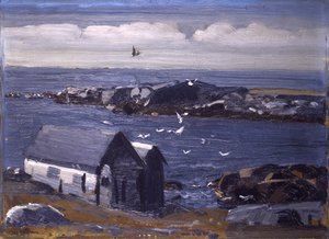I gabbiani, Monhegan, c.1913 da George Wesley Bellows
