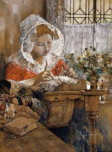 La merlettaia fiamminga da George Wharton Edwards