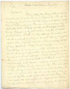 Lettera incompleta [di G.W. Featherstonhaugh], Decatur, NC, a Col. Abert [John James Abert], 19 luglio 1837