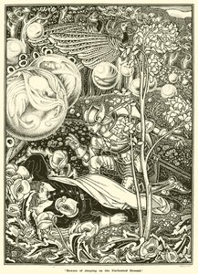 Attenzione a dormire sul terreno incantato da George Woolliscroft Rhead